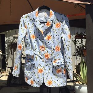 Moschino Casual Suit Jacket with Floral Print